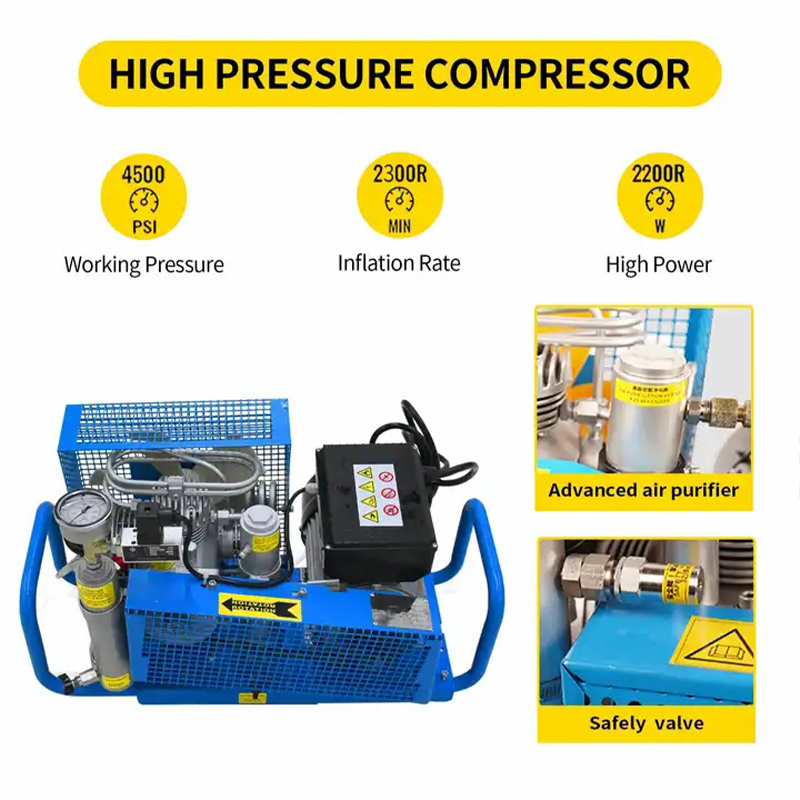 diving air compressor with hose