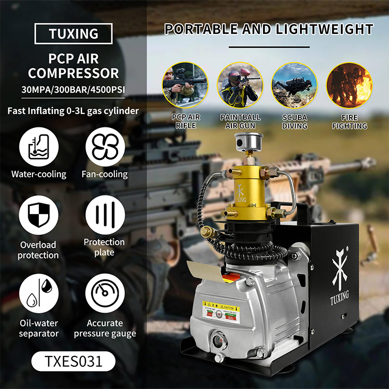 Compressor de ar de alta pressão TUXING TXES031 30mpa 300bar 4500psi